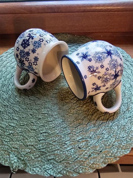 Kubek ceramiczny czeski 300 ml dwupak unikat ceramika Bolesławiec