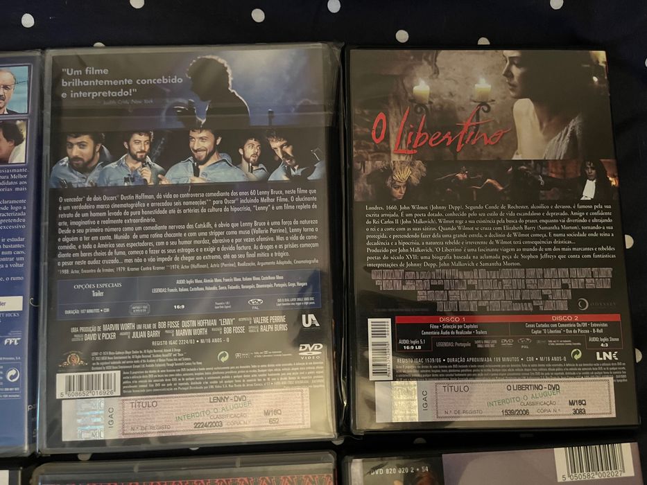 Lote 6xDVDs Frida, Elvis, Bobby, Lenny, Libertino
