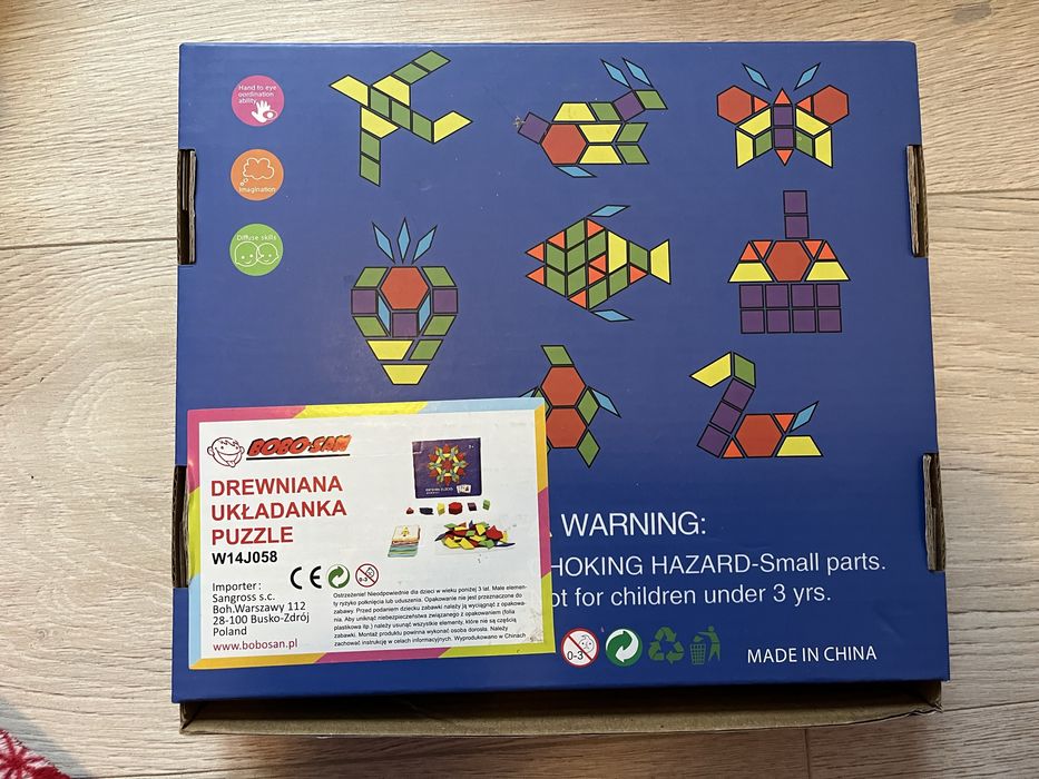Drewniane  puzzle układanka 155 elem