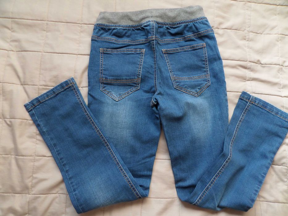 spodnie jeans, granatowe