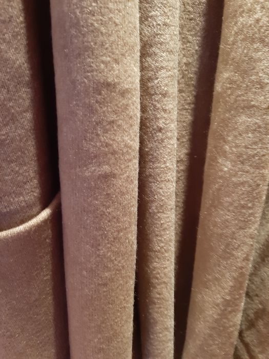 Plaszcz Zara dzianina oversize sweter brąz tkmaxx płaszczyk długi wios