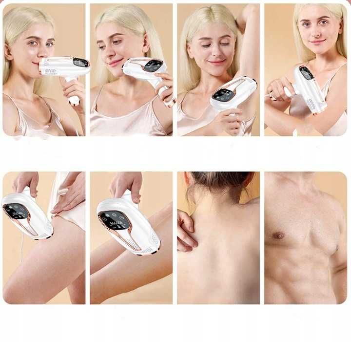 BEZBOLESNY Depilator laserowy IPL do włosów ciała bikini nóg depilacja