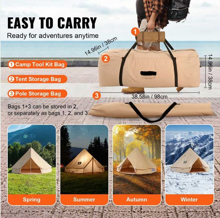 Tenda 6m de Sino em lona