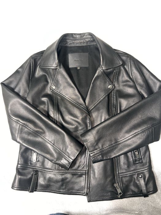 Жіноча шкіряна куртка massimo dutti