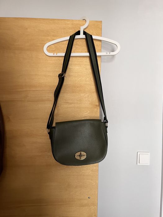 Torebka skórzana zielona