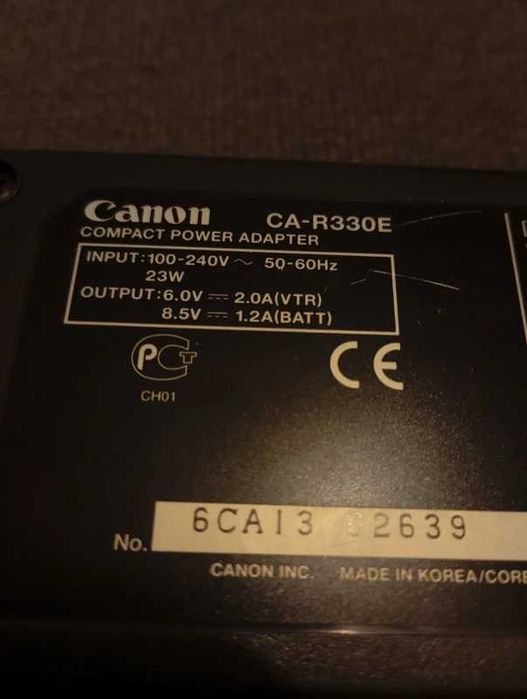 Carregador baterias Canon CA R330E