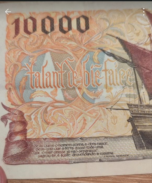 Nota de coleção 10 000 escudos em perfeitas condições