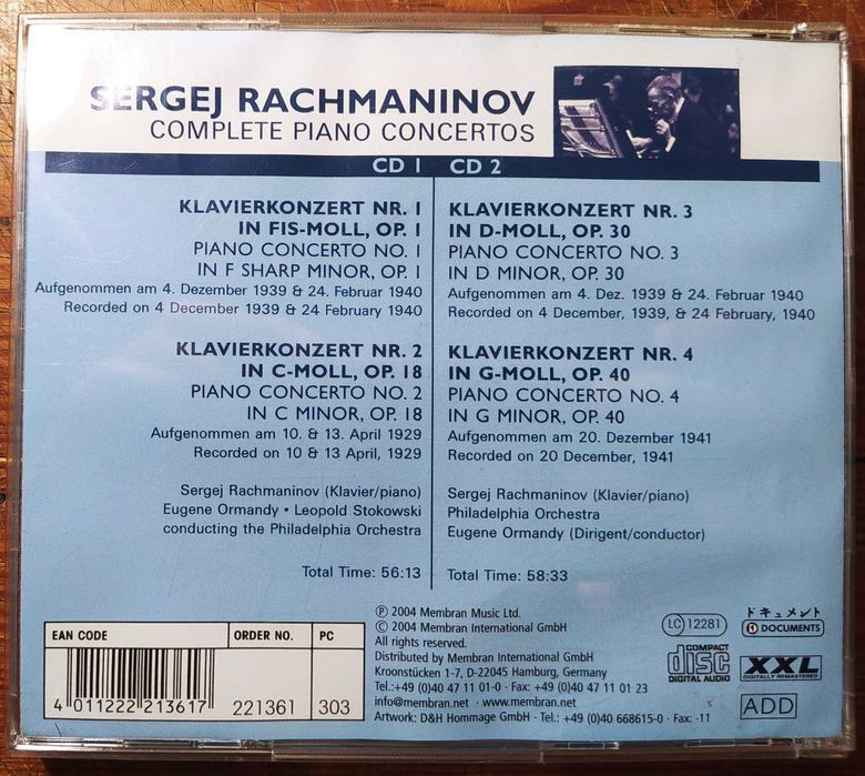Rachmaninov - Complete Piano Concertos (2 CD)