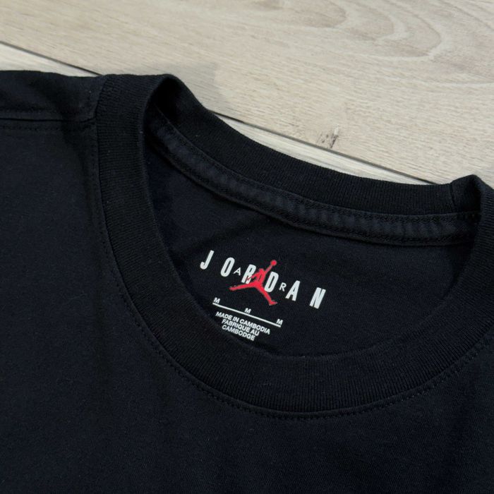 Чорна Якісна Футболка Джордан Jordan Black Jumpman, M, Оригінал