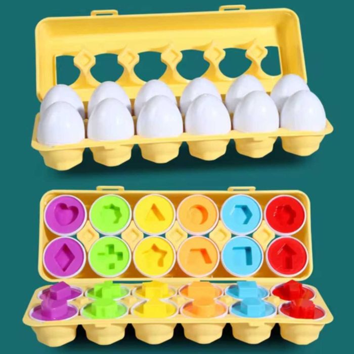 Ovos Didáticos Montessori - Brinquedo Educativo para Cores e Formas