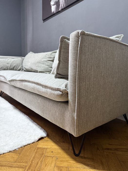 Sofá 3 lugares cinza claro