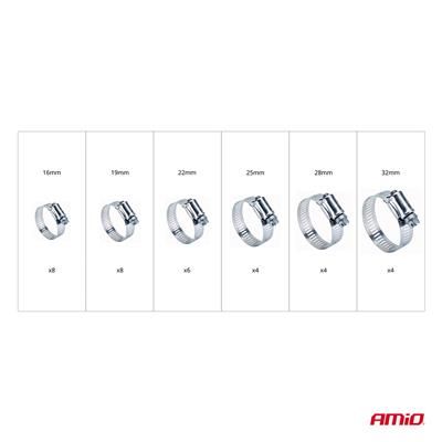 Zestaw opasek zaciskowych ślimakowych cybanty 34sz