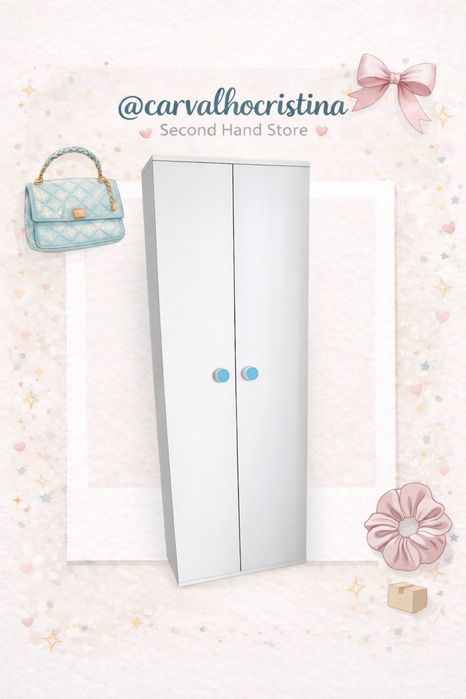 Roupeiro Branco Godishus | IKEA | 60x51x178cm