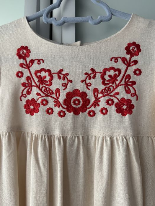 Сукня льняна,  вишиванка Bamby 98-104