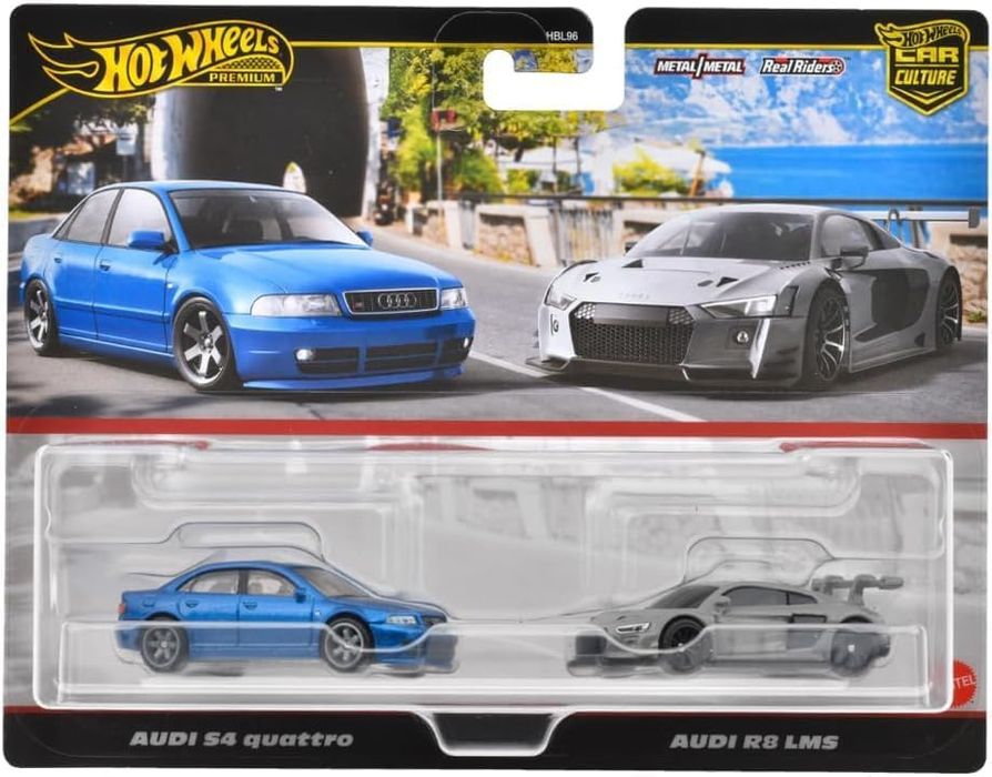 Hot Wheels Premium 2-pak AUDI S4 QUATTRO & AUDI R8 LMS Nowy !!!