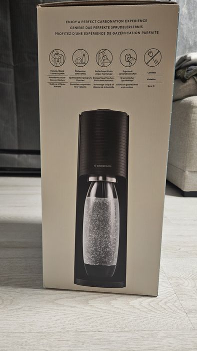 SodaStream TERRA Mega Pack – nabijalnik + gaz + 2 butelki + smak 7up