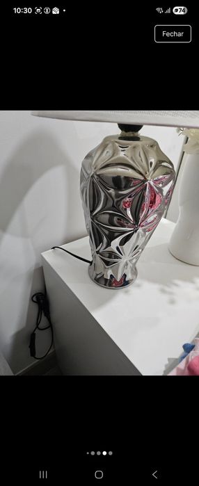 Vendo 2 candeeiros prata óptimo estado