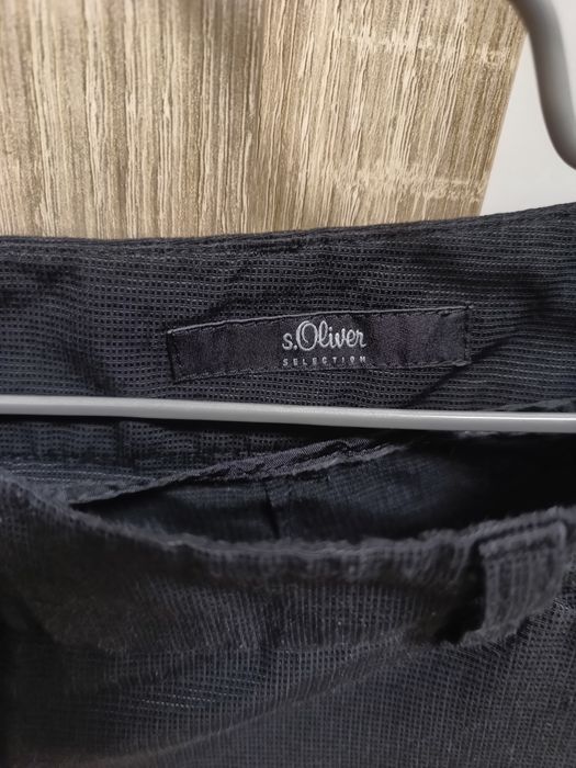 Damskie czarne bawełniane spodnie rybaczki M/38