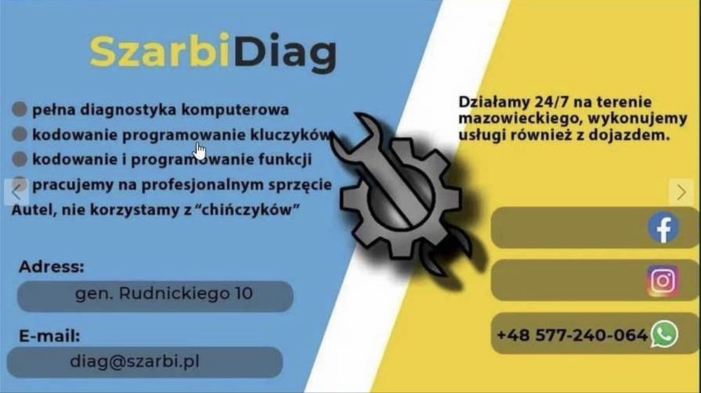 24/7 Mobilny Mechanik Diagnostyka komputerowa TIR Ciężarówek Maszyn