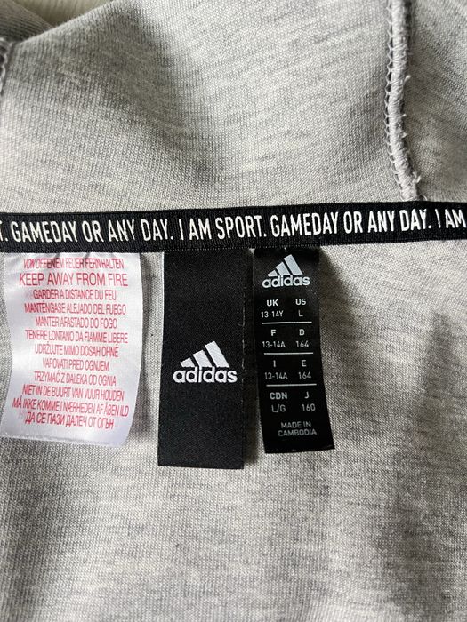 Підліткове зіп-худі Adidas Must Haves 3-Stripes Grey