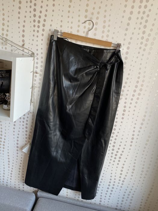 Spódnica midi długa ołówkowa Mango skórzana skóra roz. M