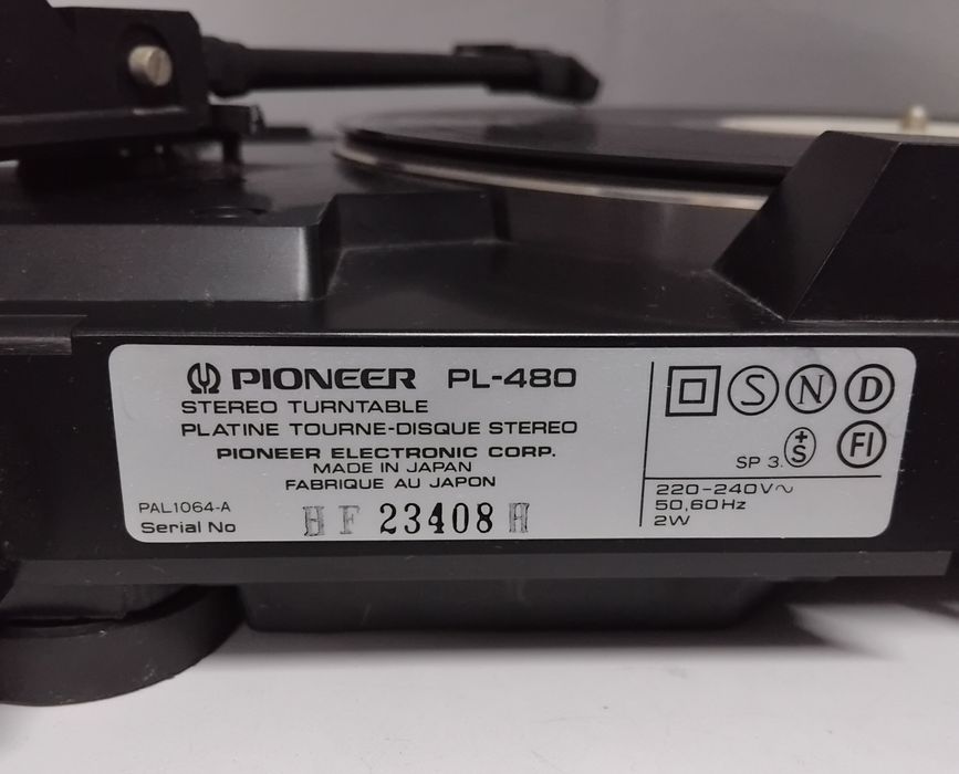 PIONEER gira-discos PL-480