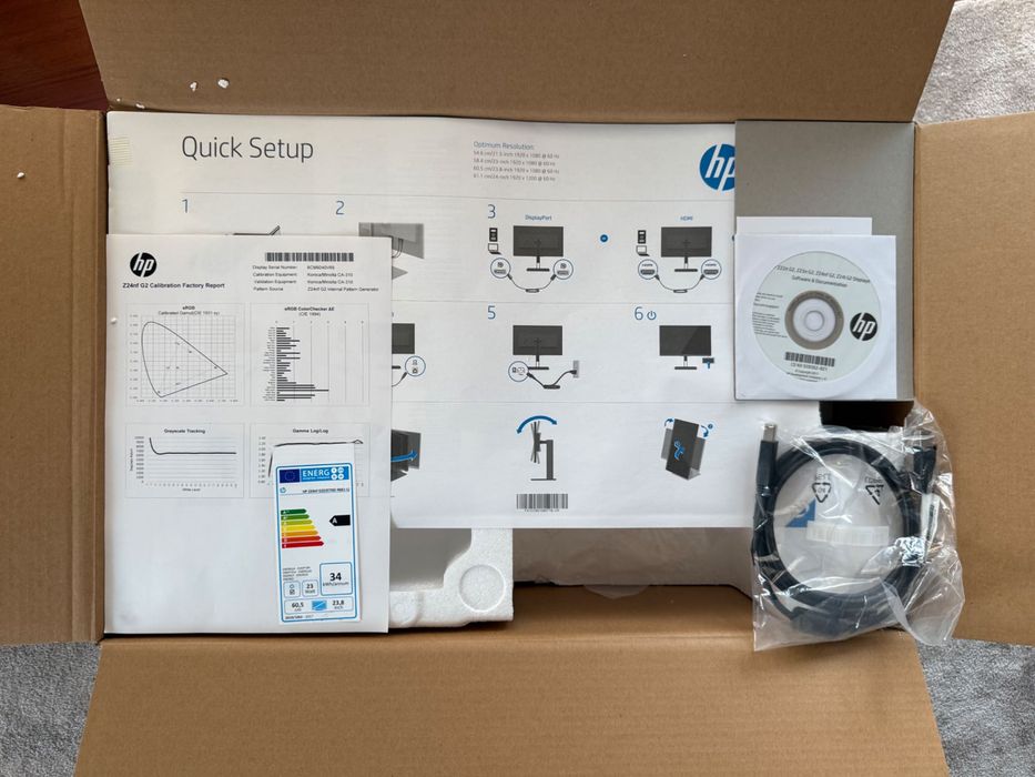 Monitor HP Z24nf G2 23.8" – Como Novo, Na Caixa