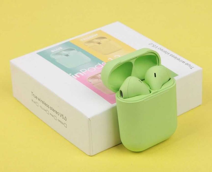Беспроводные Наушники Apple AirPods i12 TWS - Сенсорные - работает 1
