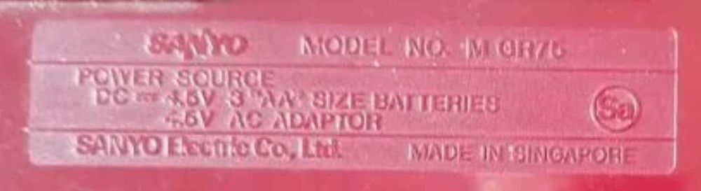 Walkman Sanyo - modelo M GR75