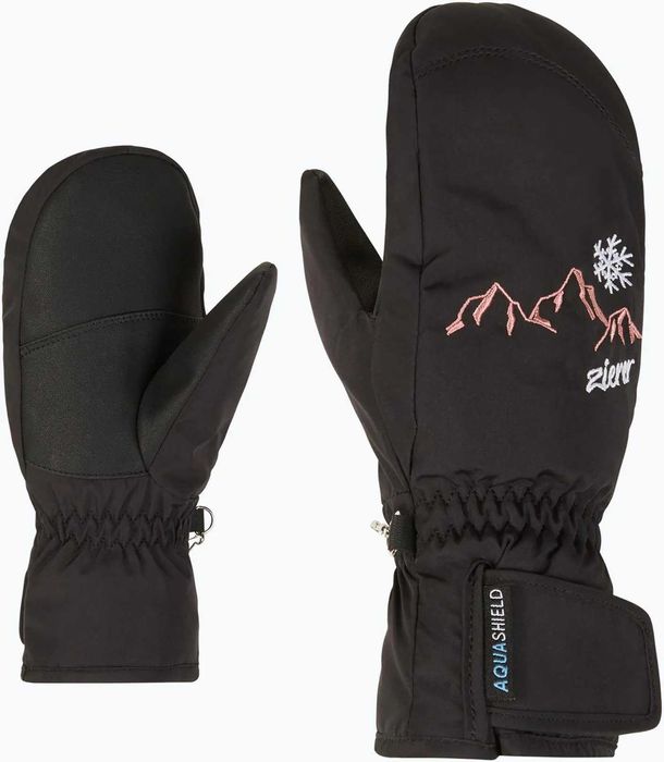 Rękawice Narciarskie Dziecięce Ziener Laillani Aquashield Mitten Black