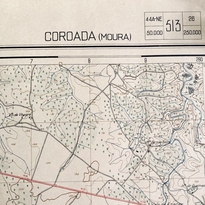 Lote de 10 cartas militares de Portugal
