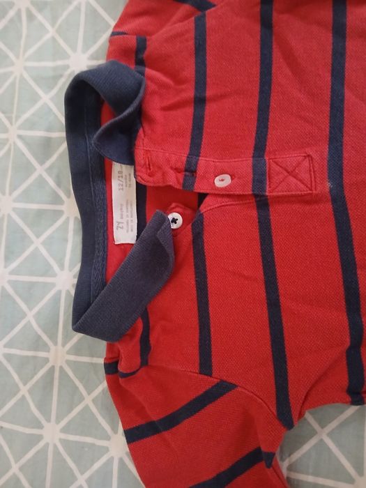 Polo às riscas menino