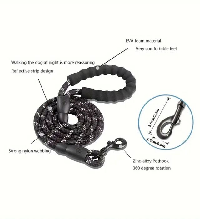 Arnês e trela novos