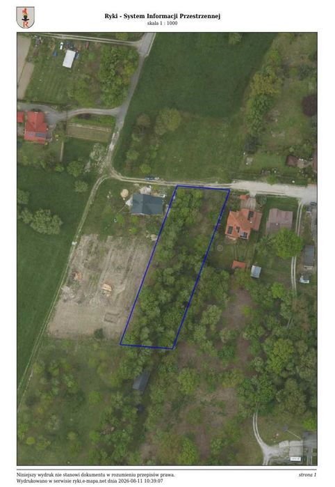 3100m2 budowlana, 700m od urzędów i szkół, przy parku.