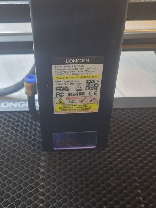Grawerka laserowa LONGER RAY5 20W + chłodzenie + plaster miodu