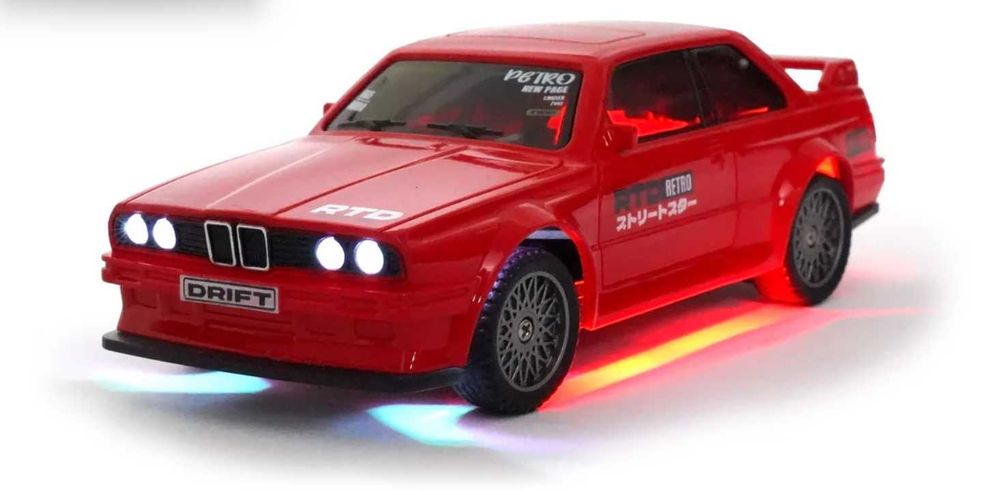 Дрифт машинка на радіокеруванні BMW M3 E30 Mini Drift 1:43 4WD до 15 км/год LED-підсвітка USB-зарядка комплект для дрифту