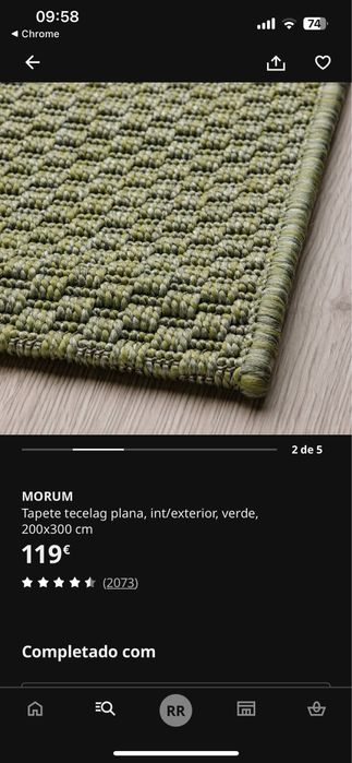 Tapete Morum Verde Ikea