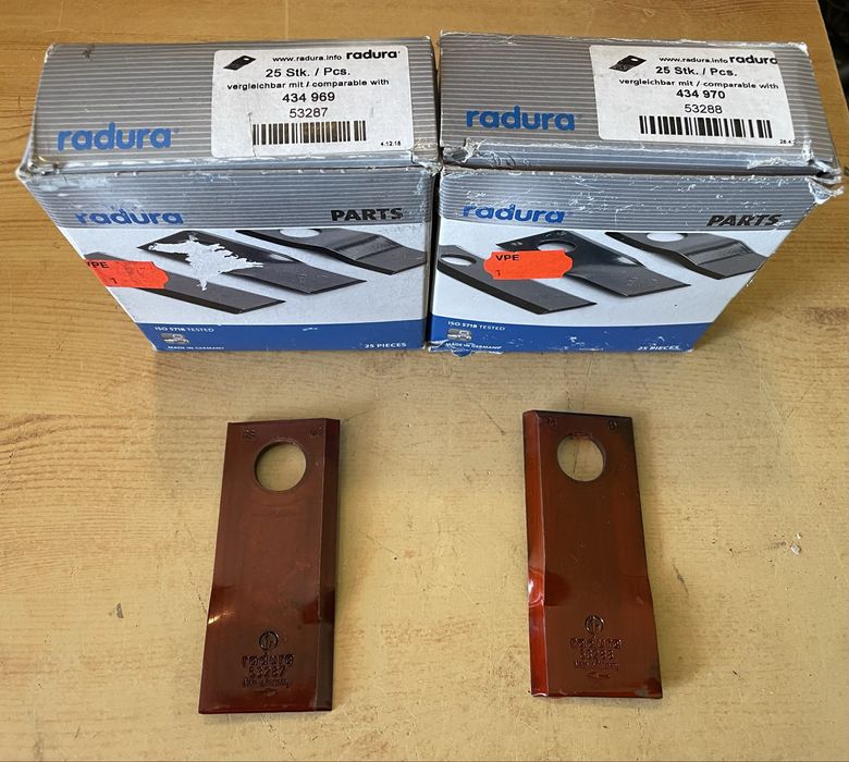 Nożyk kosiarki dyskowej Pottinger 112x48x4  L 434.969 P 434.970