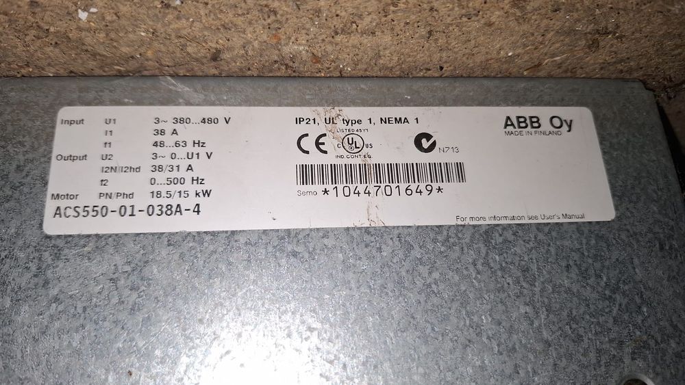 Falowniki ABB serii ACS 550