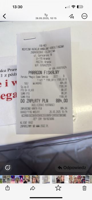 Peruka medyczna - można stylizować prostownicą lub lokowka