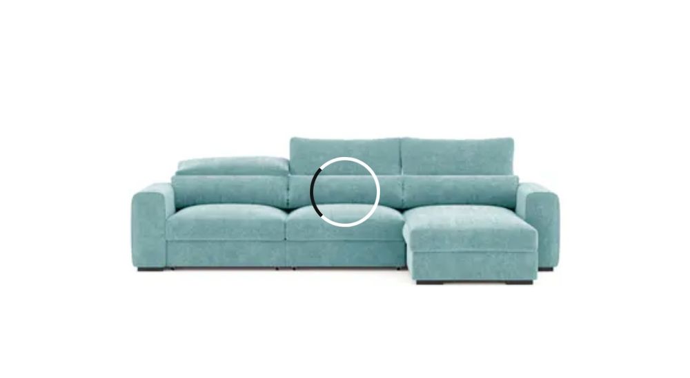 Sofá com chaise longue