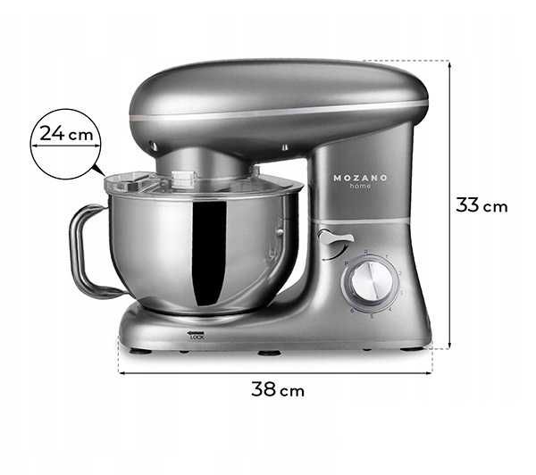 NOWY NIEZAWODNY Robot kuchenny planetarny 3 mieszadła 6,2L 3200W