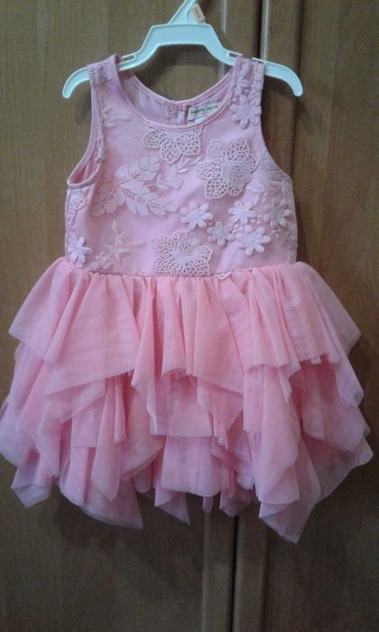 Святкове плаття (платье) розове для дівчинки. 18М