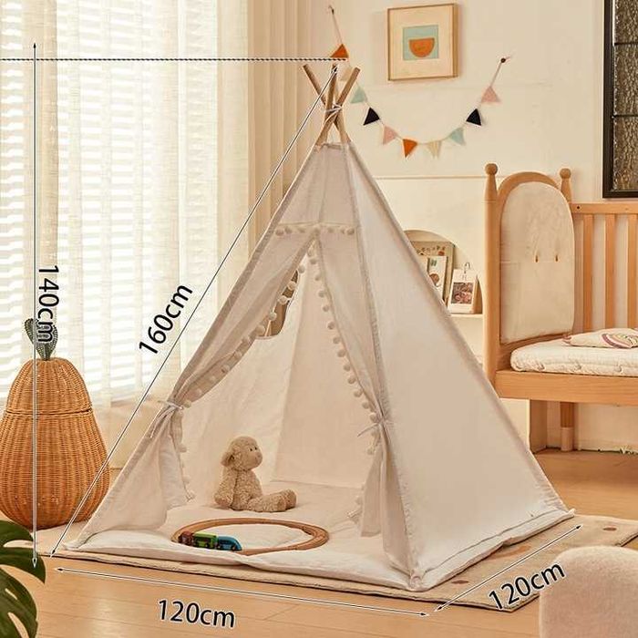 Dziecięcy namiot tipi biały domek do zabawy