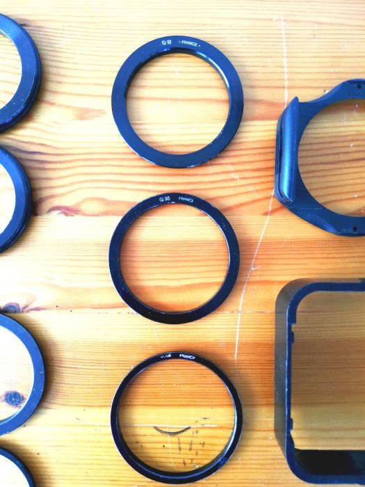 Filtros Cokin, anéis e suporte (ler descrição)