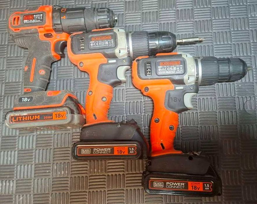 Дрель-шуруповерт Black+Decker, аккумулятор, зарядка, кейс