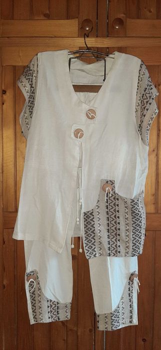 Komplet damski XL boho koszula spodnie bardzo dobry stan