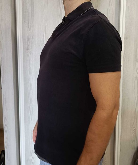 Polo Springfield 100% algodão azul marinho