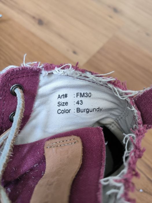 Blackstone buty męskie 43 trampki wysokie burgund