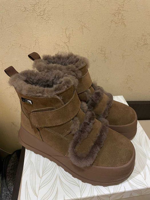 ЗИМОВІ черевики, натуральна замша, 38 повномірні